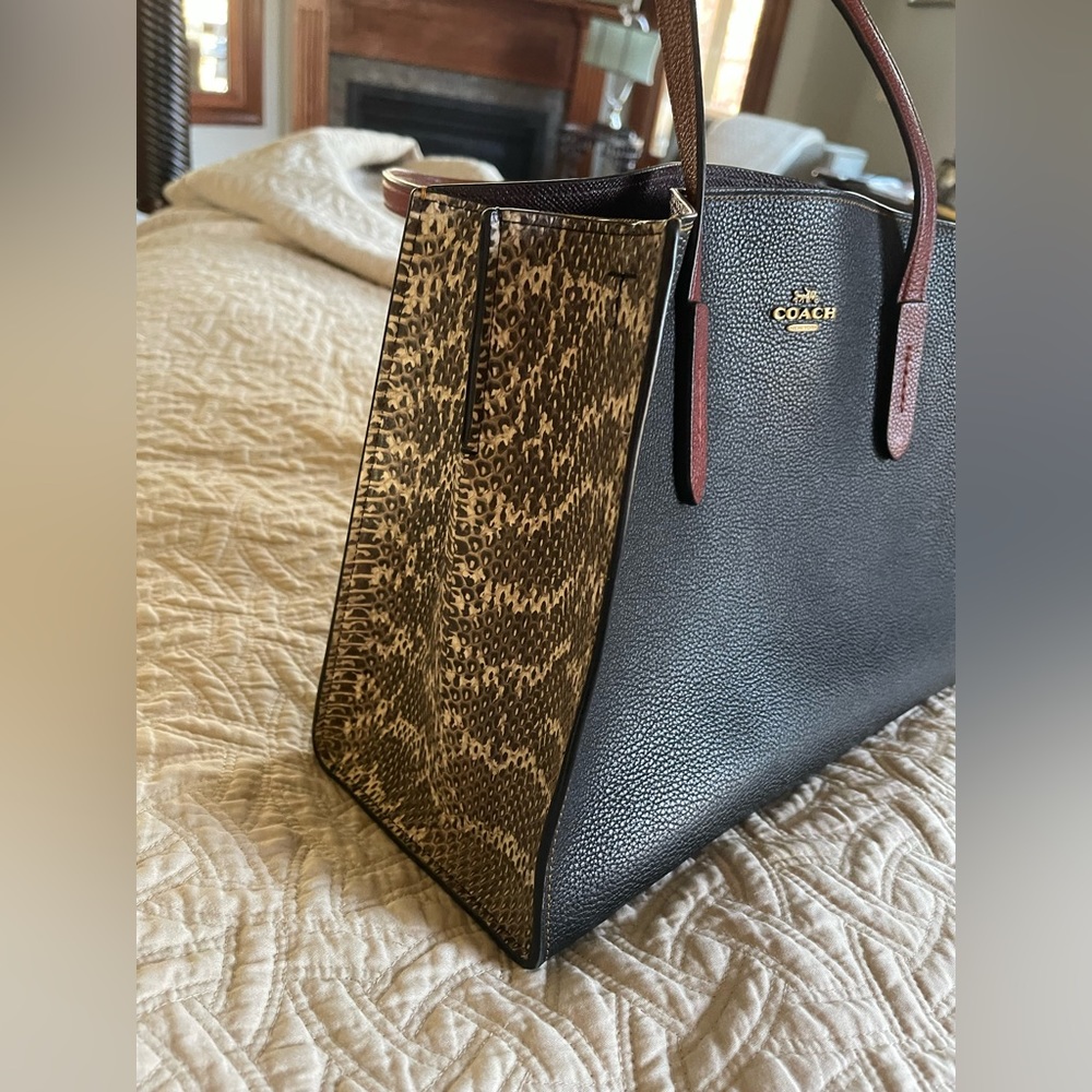 LAST CHANCE—Removing Nov 2! Coach Charlie Colorblock Carryall Snake Accent MINT
